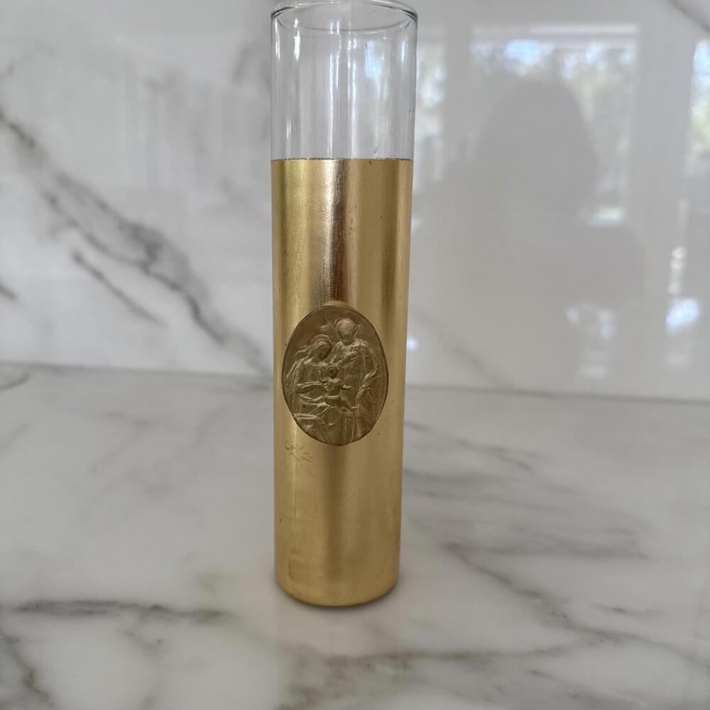 Holy Family Gold Flower Vase - Religious